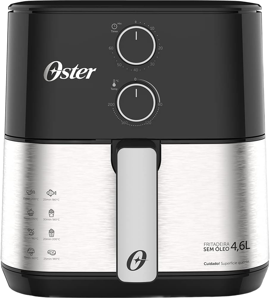 Oster Fritadeira Sem Óleo 4 litros OFRT520 preta